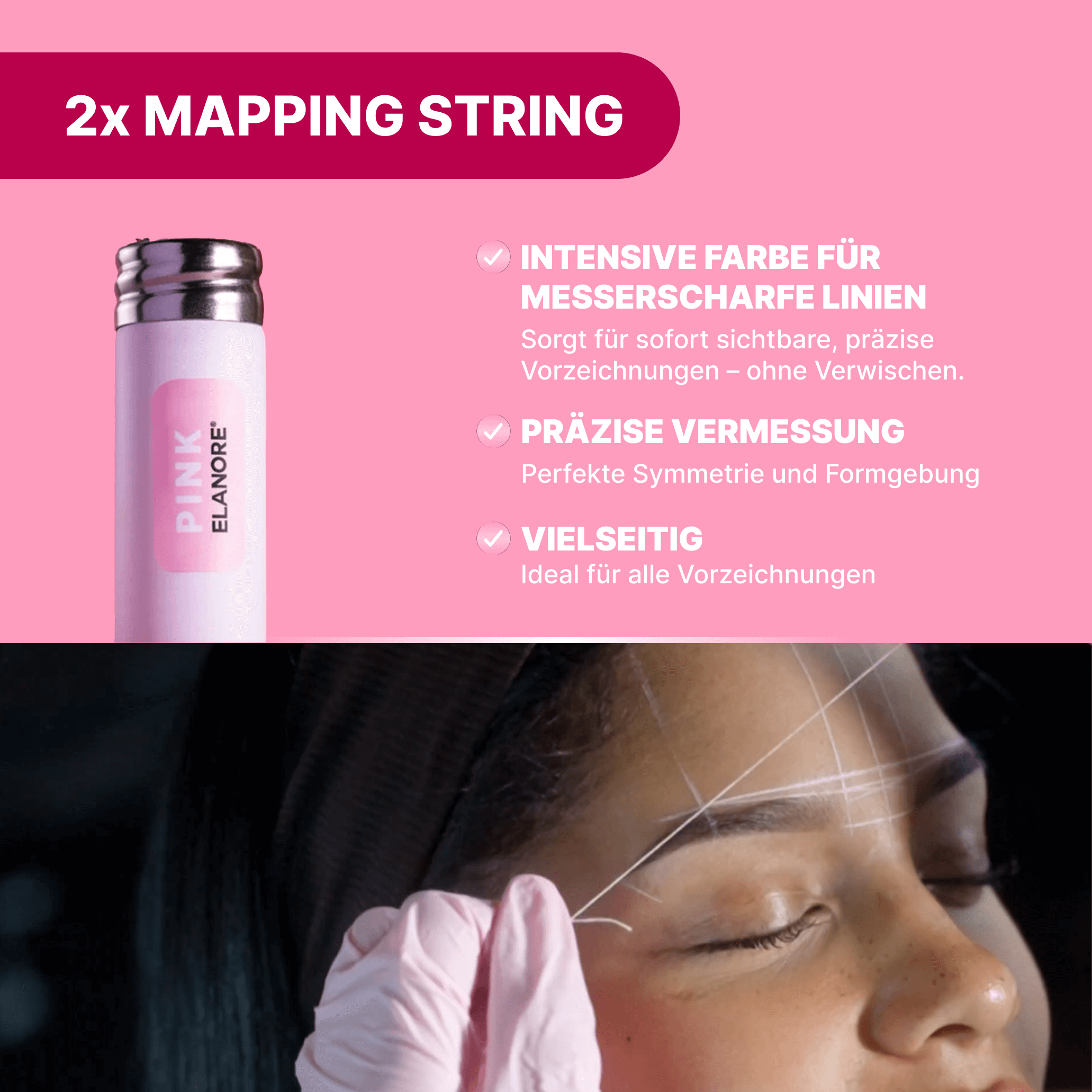 Feiner PMU-Stift im Einsatz – Vorzeichnung für Microblading