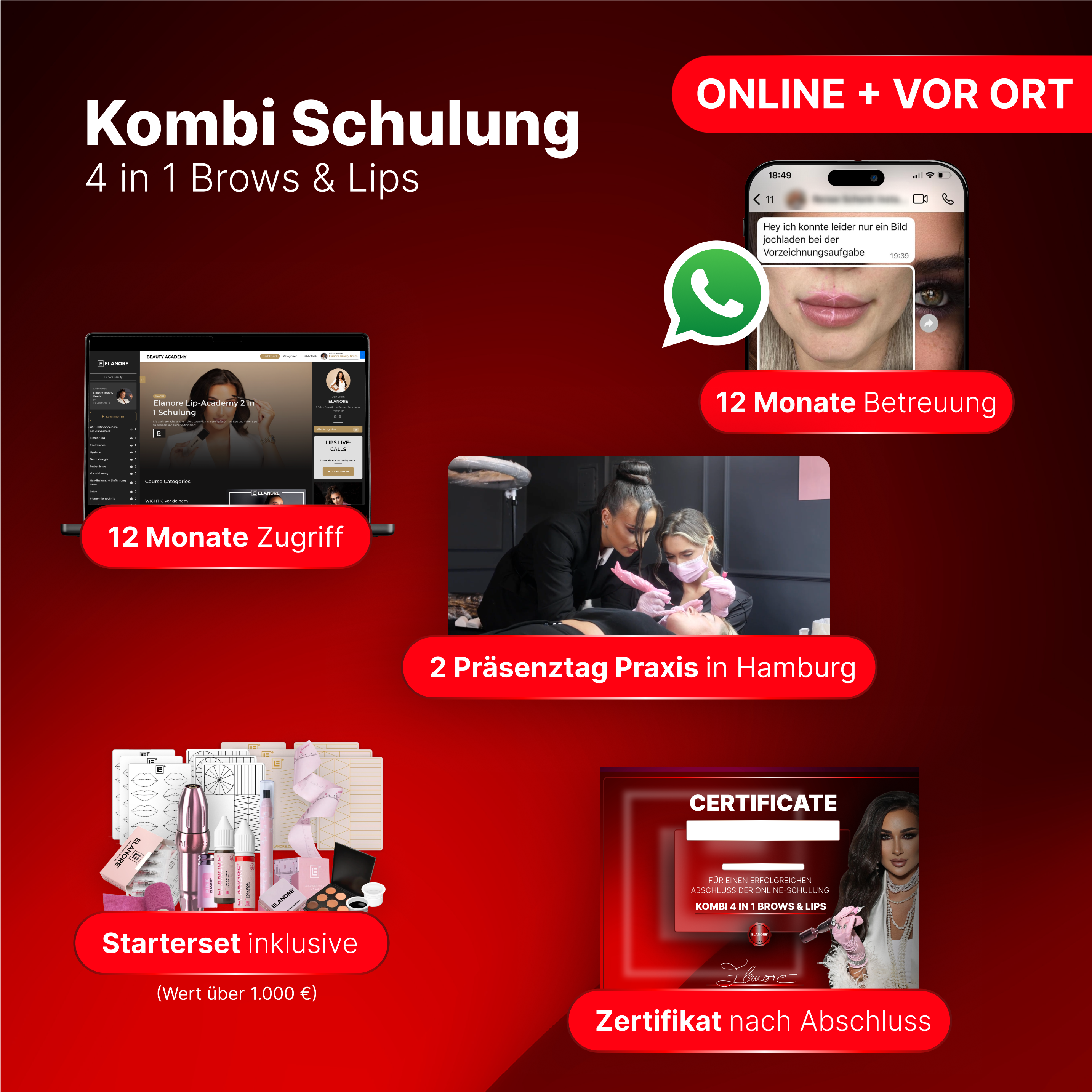 Kombi Schulung - 4 in 1 Brows & Lips - By Elanore Beauty